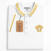 White Color Versace Polo T-Shirt!